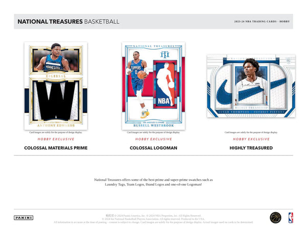 2023-24 Panini National Treasures Basketball Hobby Box