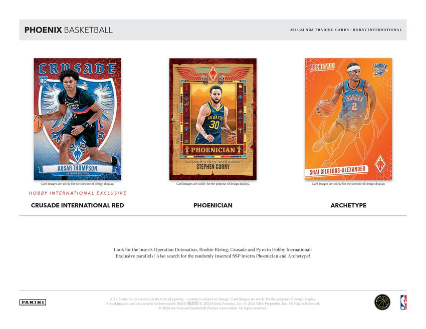 2023-24 Panini Phoenix Basketball International Hobby Box