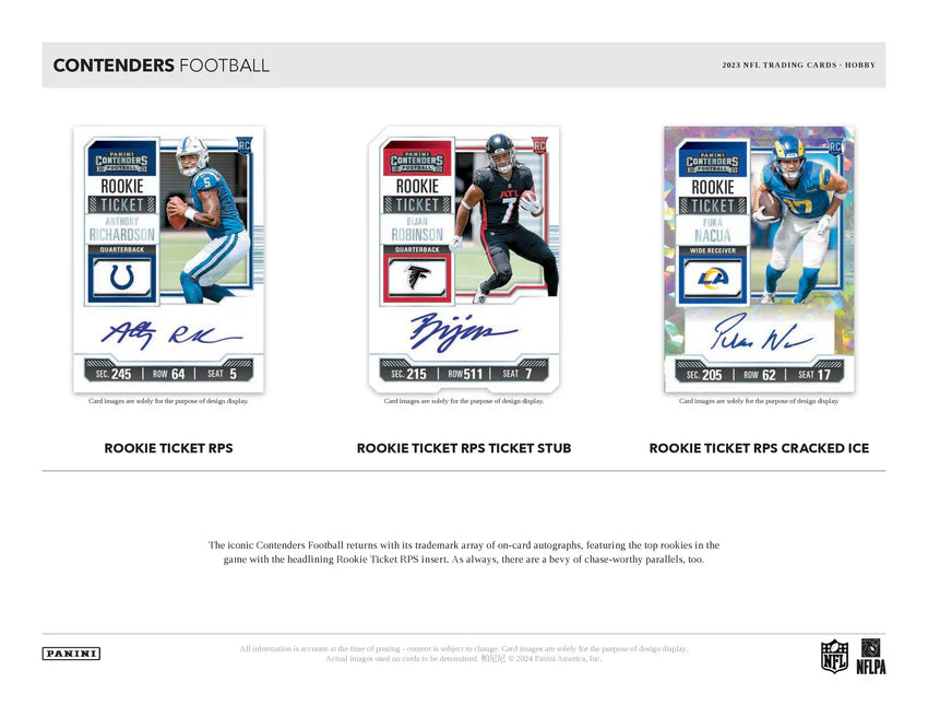 2023 Panini Contenders Football Hobby Box (Pre Order)