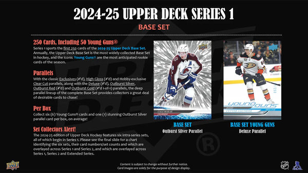 2024-25 Upper Deck Series 1 Hockey Hobby Box