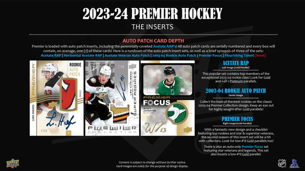 2023-24 Upper Deck Premier Hockey Hobby Box