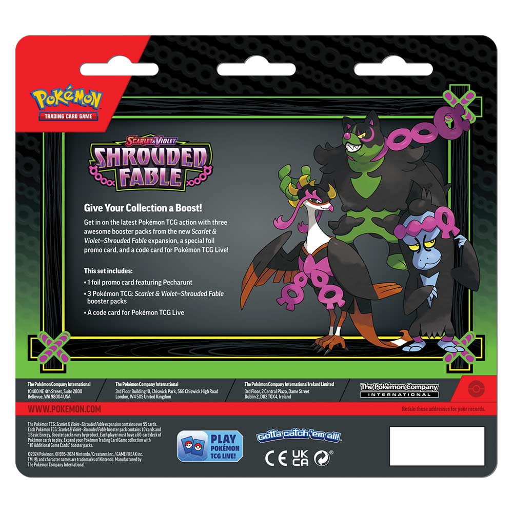 Pokemon TCG Scarlet & Violet: Shrouded Fable 3-Pack Blister