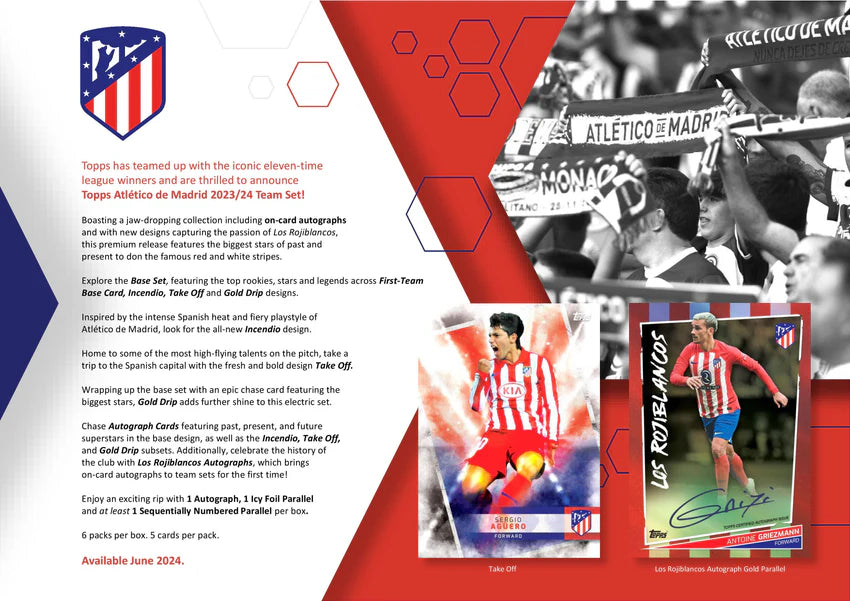 2023-24 Topps Atletico De Madrid Soccer Team Set Box