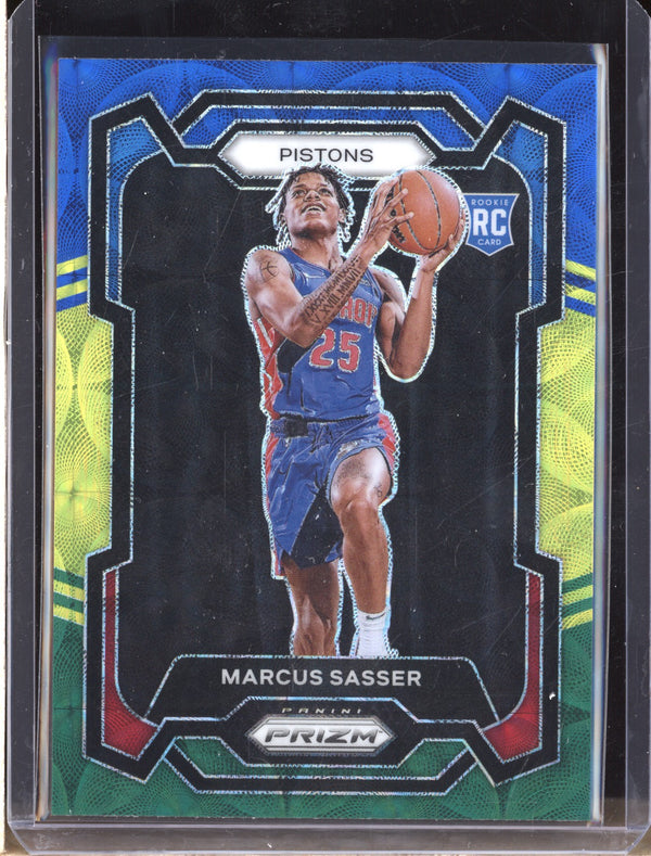 Marcus Sasser 2023-24 Panini Prizm 174 Choice Blue/Yellow/Green RC