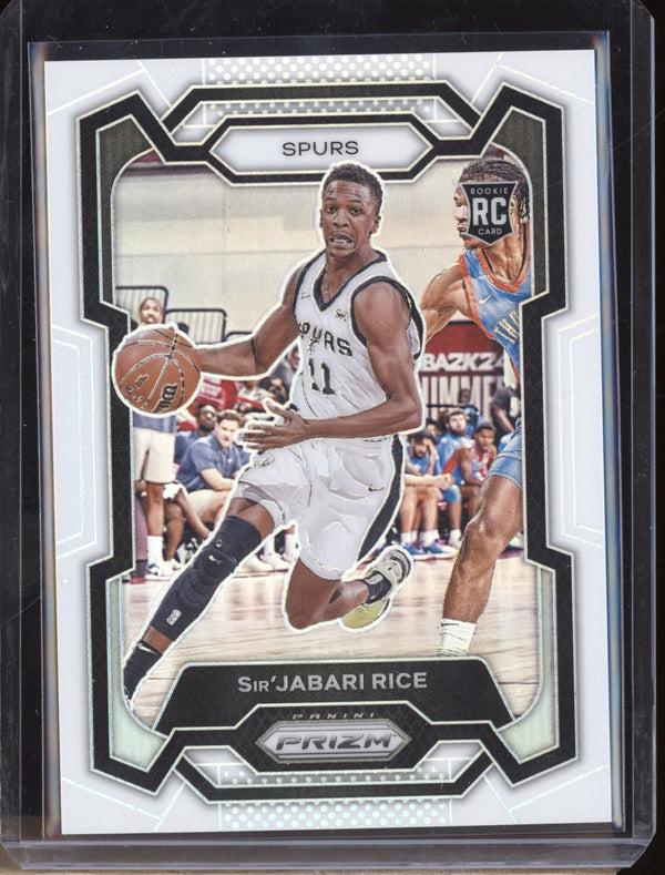 Sir'Jabari Rice 2023-24 Panini Prizm 299 White  RC 58/175