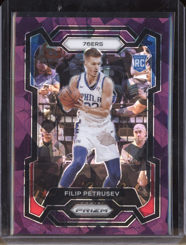 Filip Petrusev 2023-24 Panini Prizm 282 Purple Ice RC 123/149