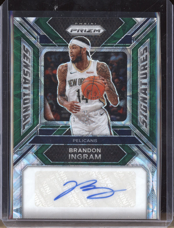 Brandon Ingram 2023-24 Panini Prizm SS-GM Sensational Signatures Choice Green /8