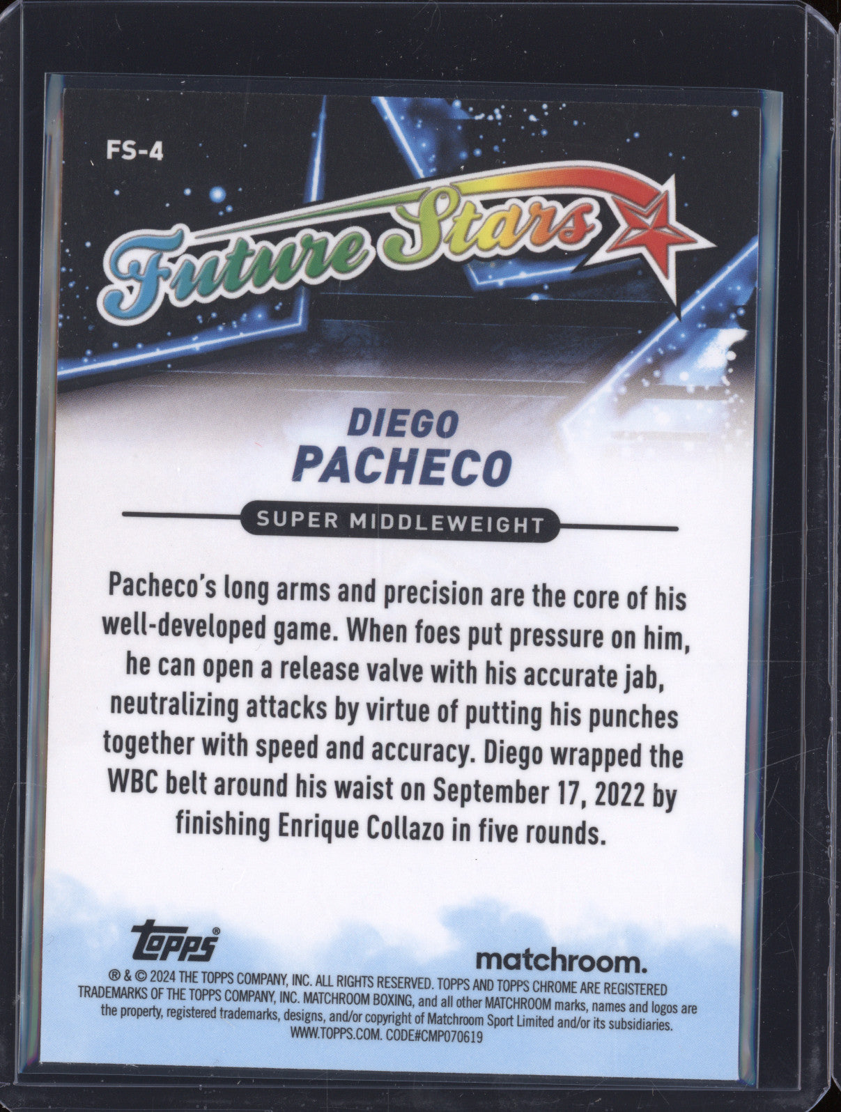 Diego Pacheco 2024 Topps Boxing Chrome FS-4 Future Stars