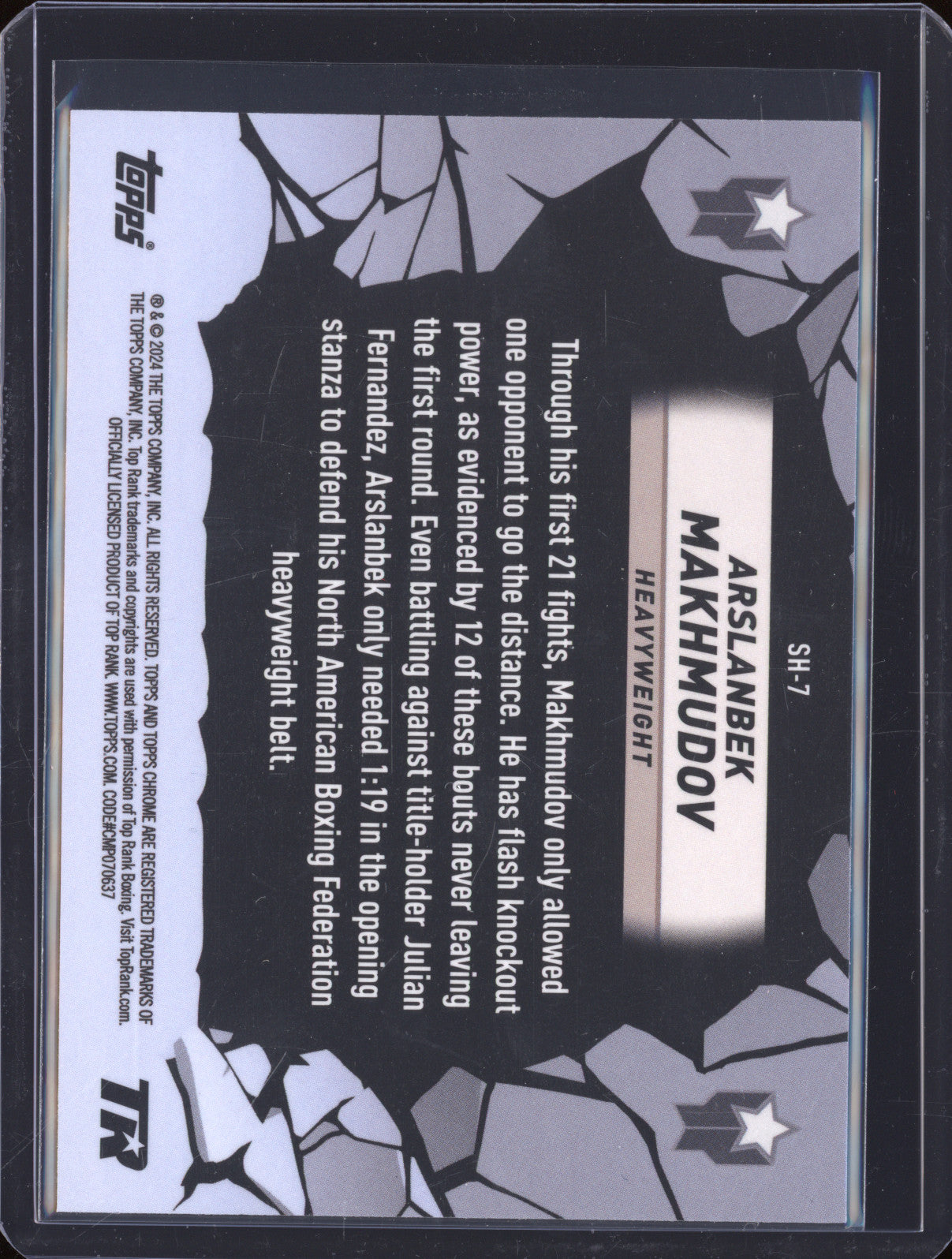 Arslanbek Makhmudov 2024 Topps Boxing Chrome SH-7 Smash Hits