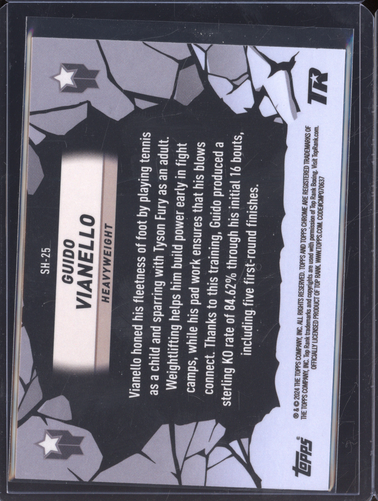 Guido Vianello 2024 Topps Boxing Chrome SH-25 Smash Hits