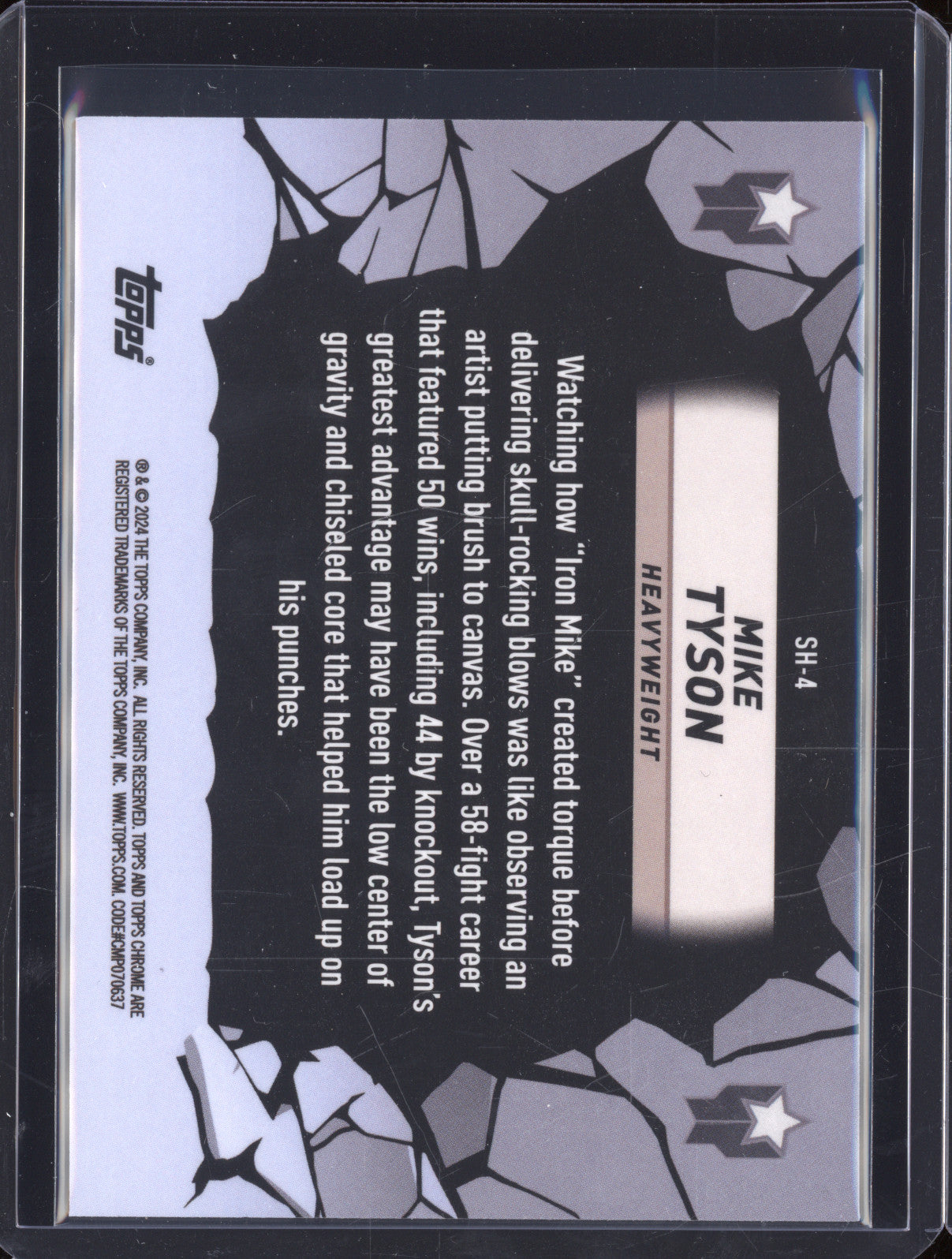 Mike Tyson 2024 Topps Boxing Chrome SH-4 Smash Hits