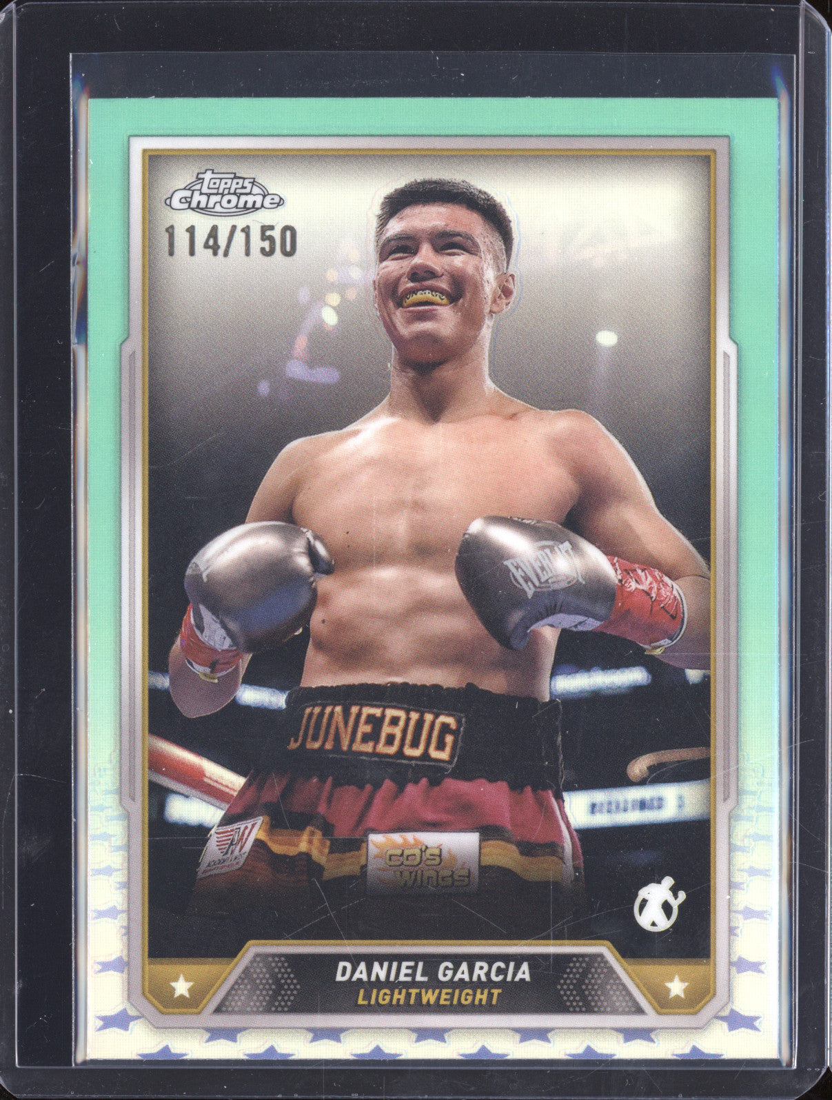 Daniel Garcia 2024 Topps Boxing Chrome 85 Aqua Blue Refractor 114/150