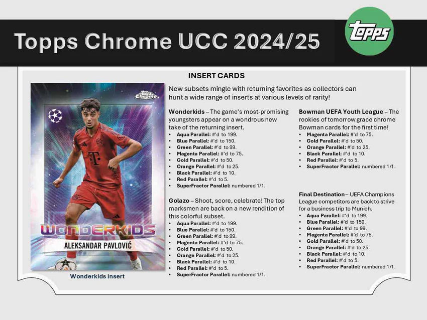2024-25 Topps Chrome UEFA Club Competitions Soccer Hobby Box