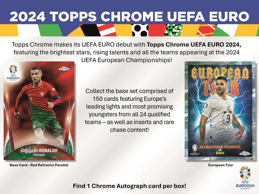 2023-24 Topps Chrome UEFA Euro Soccer Hobby Box