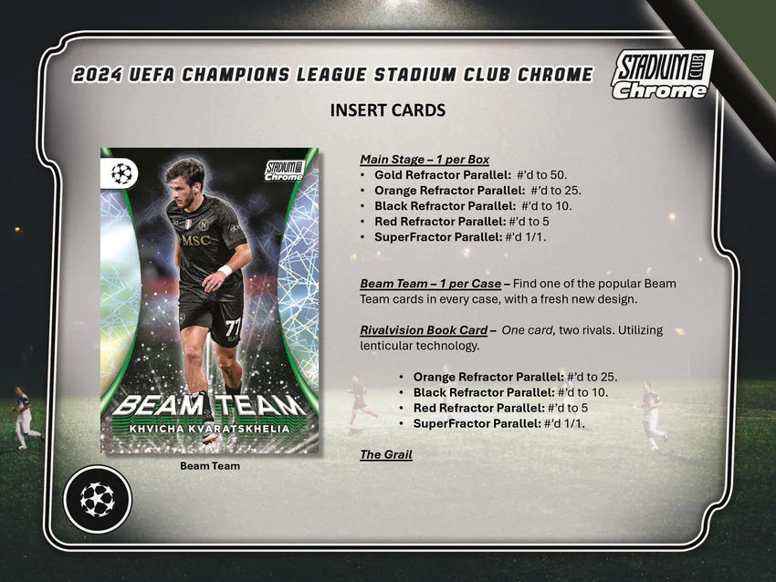 2023-24 Topps Stadium Club Chrome UEFA Club Competitions Soccer Hobby Box