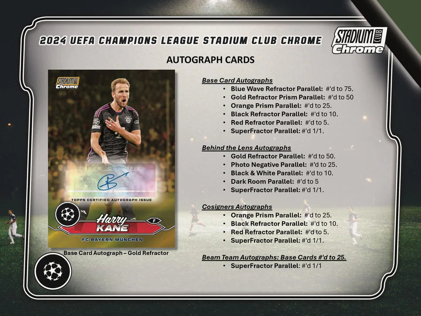 2023-24 Topps Stadium Club Chrome UEFA Club Competitions Soccer Hobby Box