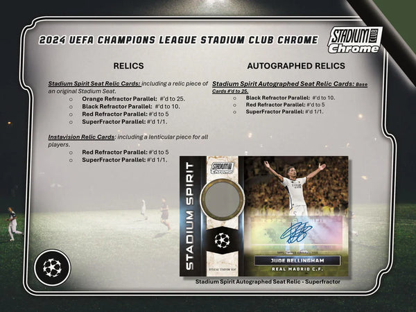 2023-24 Topps Stadium Club Chrome UEFA Club Competitions Soccer Hobby Box