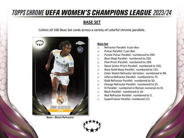 2023-24 Topps Chrome UEFA Women's Champions League Soccer Value Box