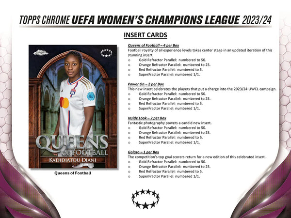 2023-24 Topps Chrome UEFA Women's Champions League Soccer Value Box