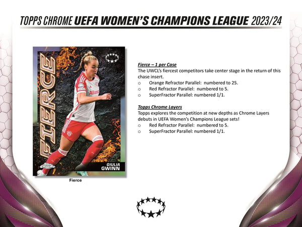 2023-24 Topps Chrome UEFA Women's Champions League Soccer Value Box