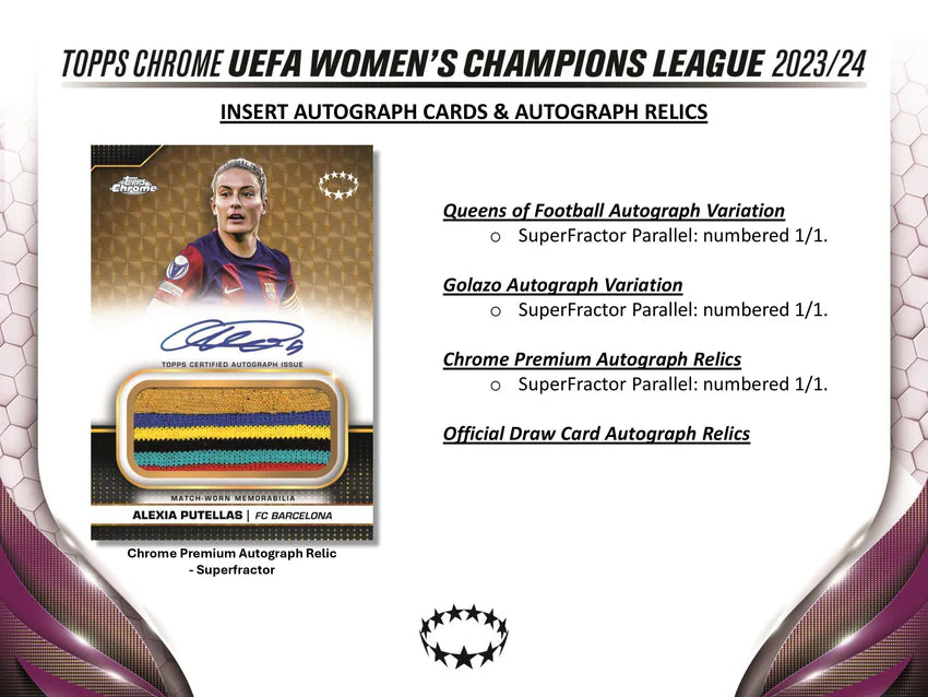 2023-24 Topps Chrome UEFA Women's Champions League Soccer Value Box