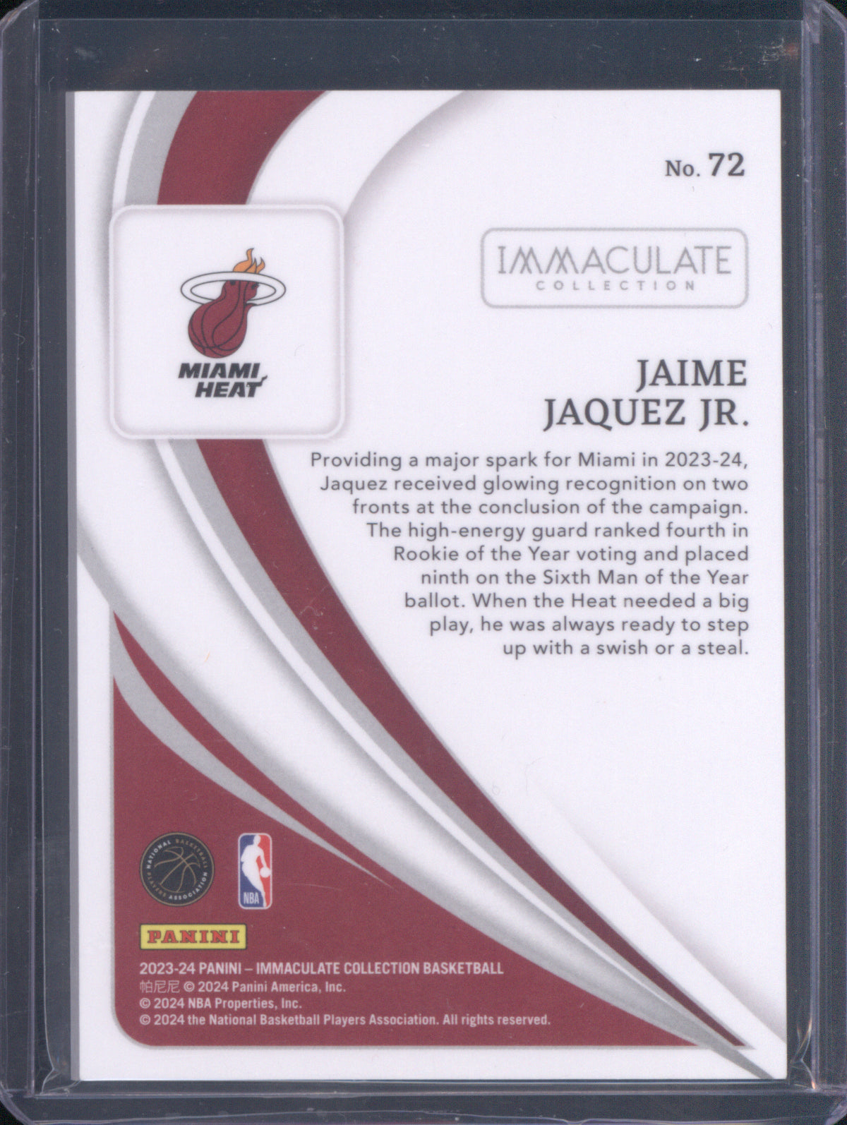Jaime Jaquez Jr. 2023 Panini Immaculate Collection #72 /99