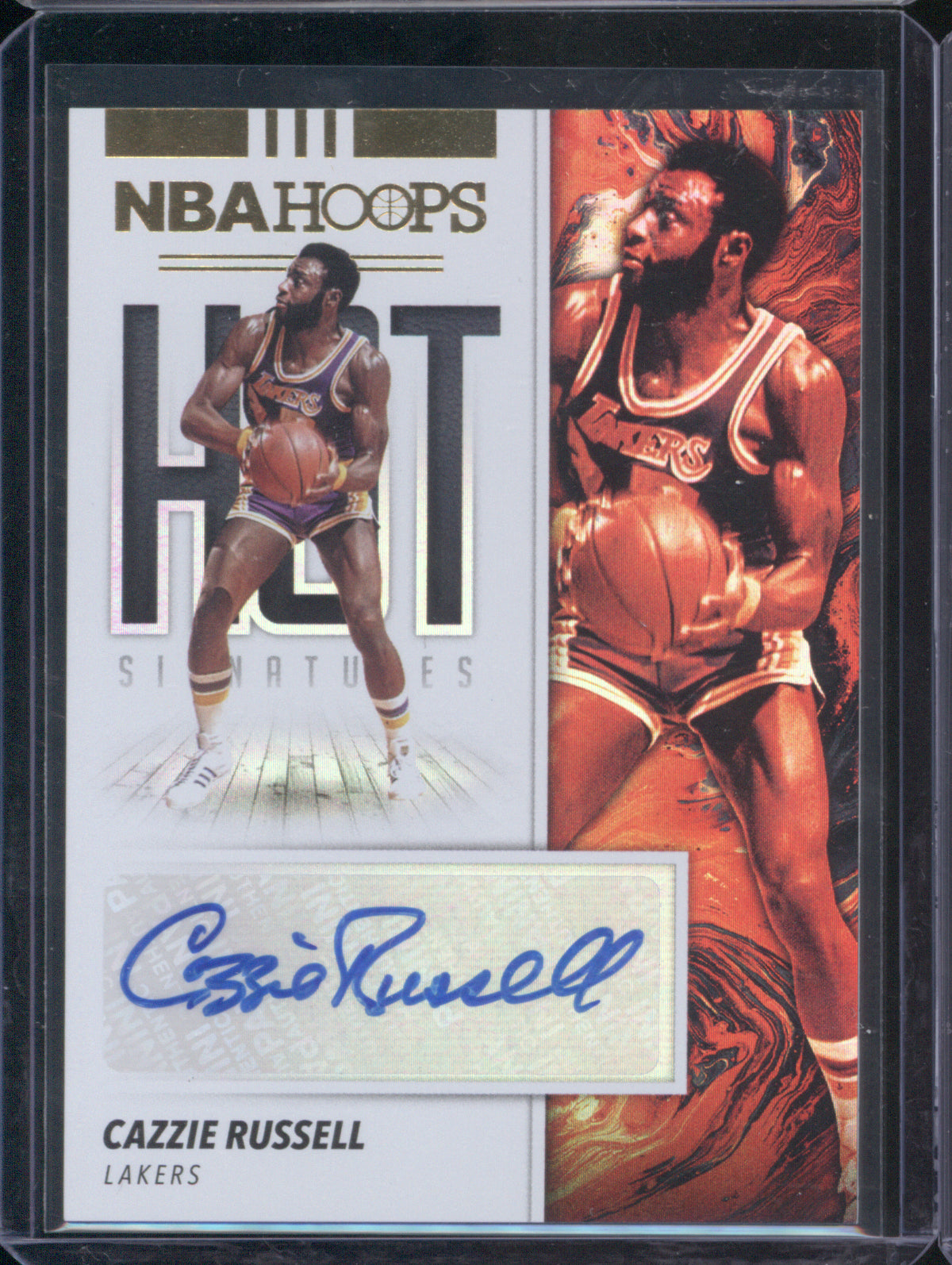 Cazzie Russell 2019 Panini NBA Hoops Hot Signatures Auto