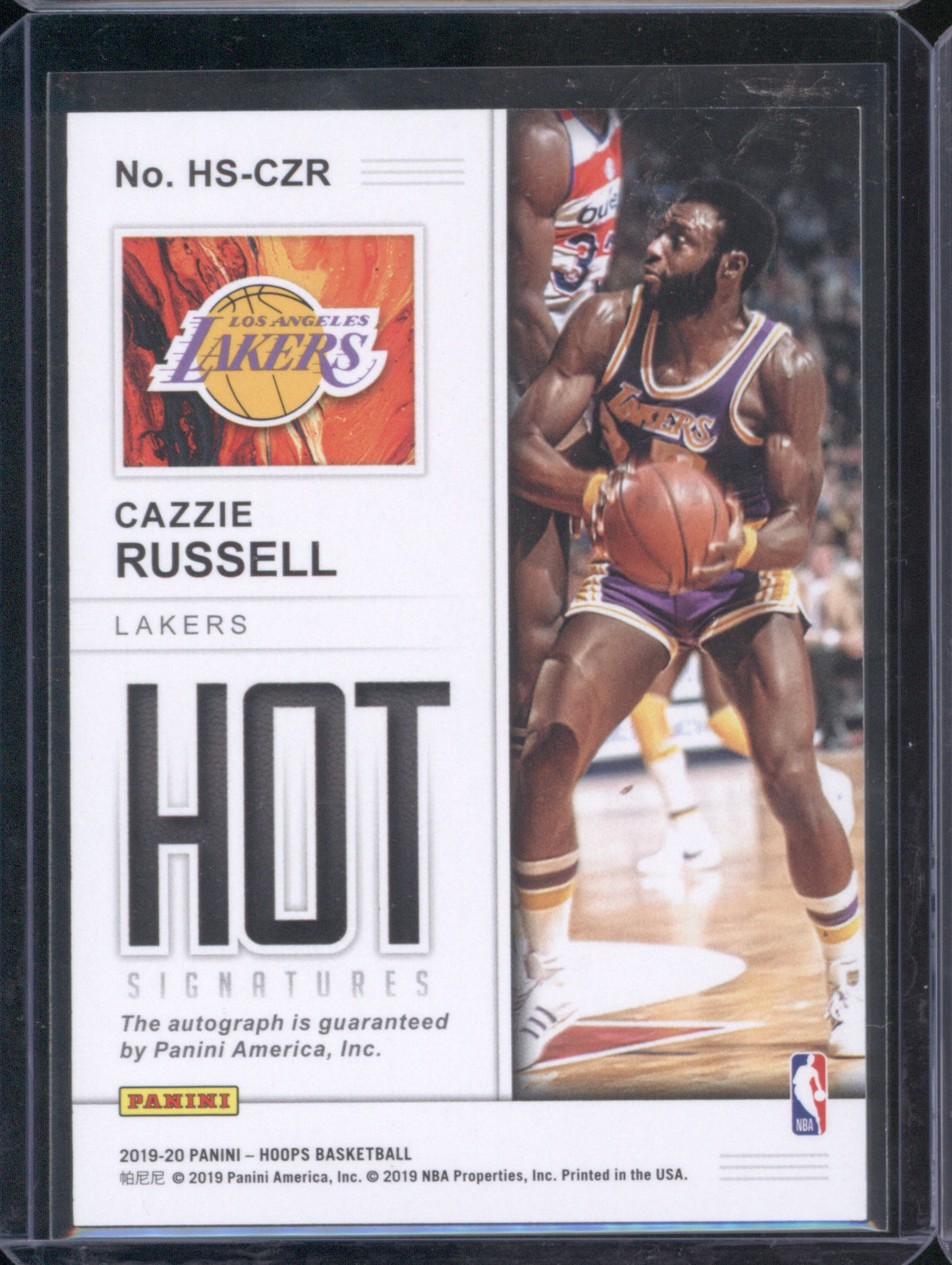 Cazzie Russell 2019 Panini NBA Hoops Hot Signatures Auto