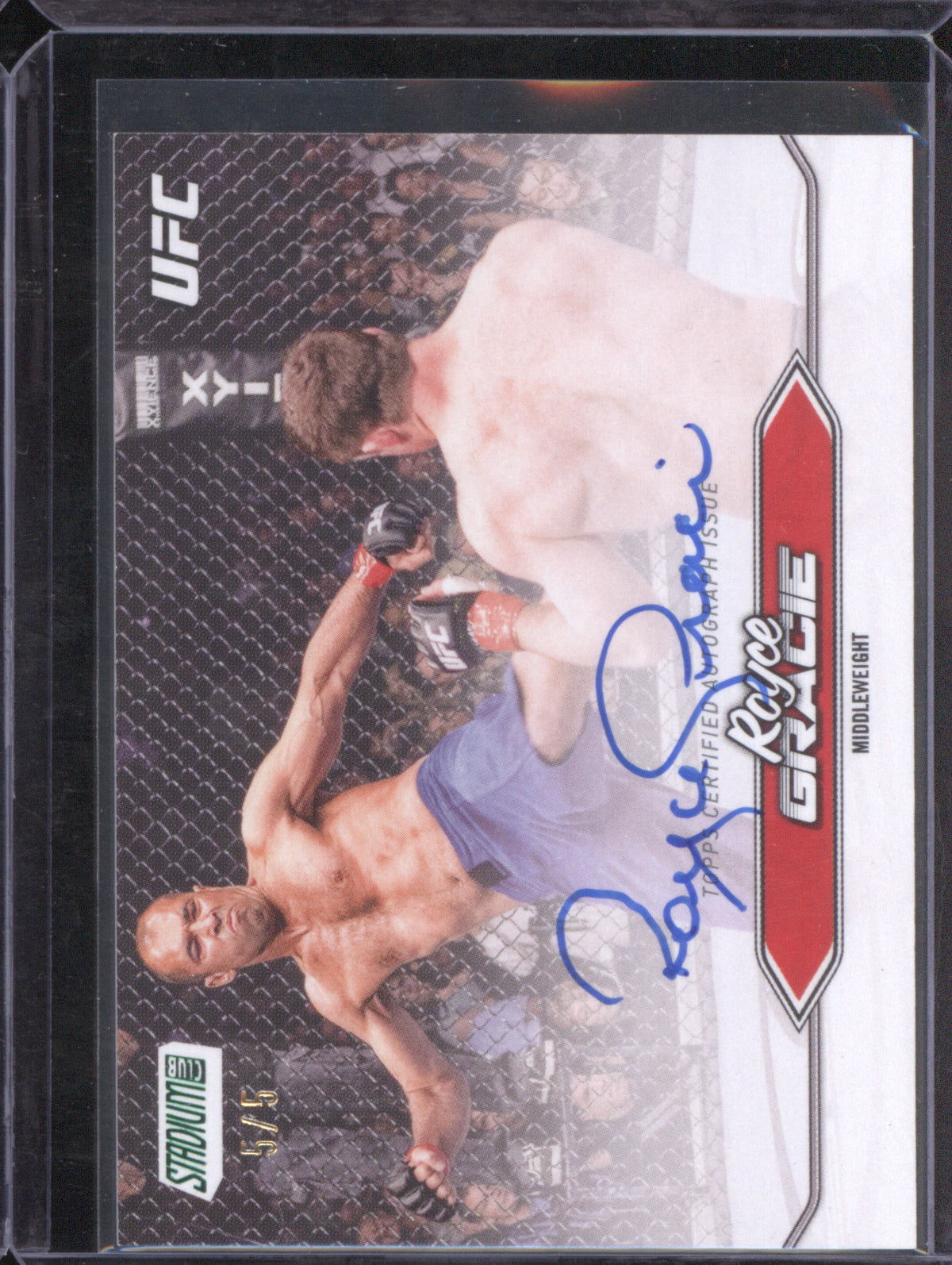 Royce Gracie 2025 UFC Topps Stadium Club BCA-RGE Base Autographs Green /5