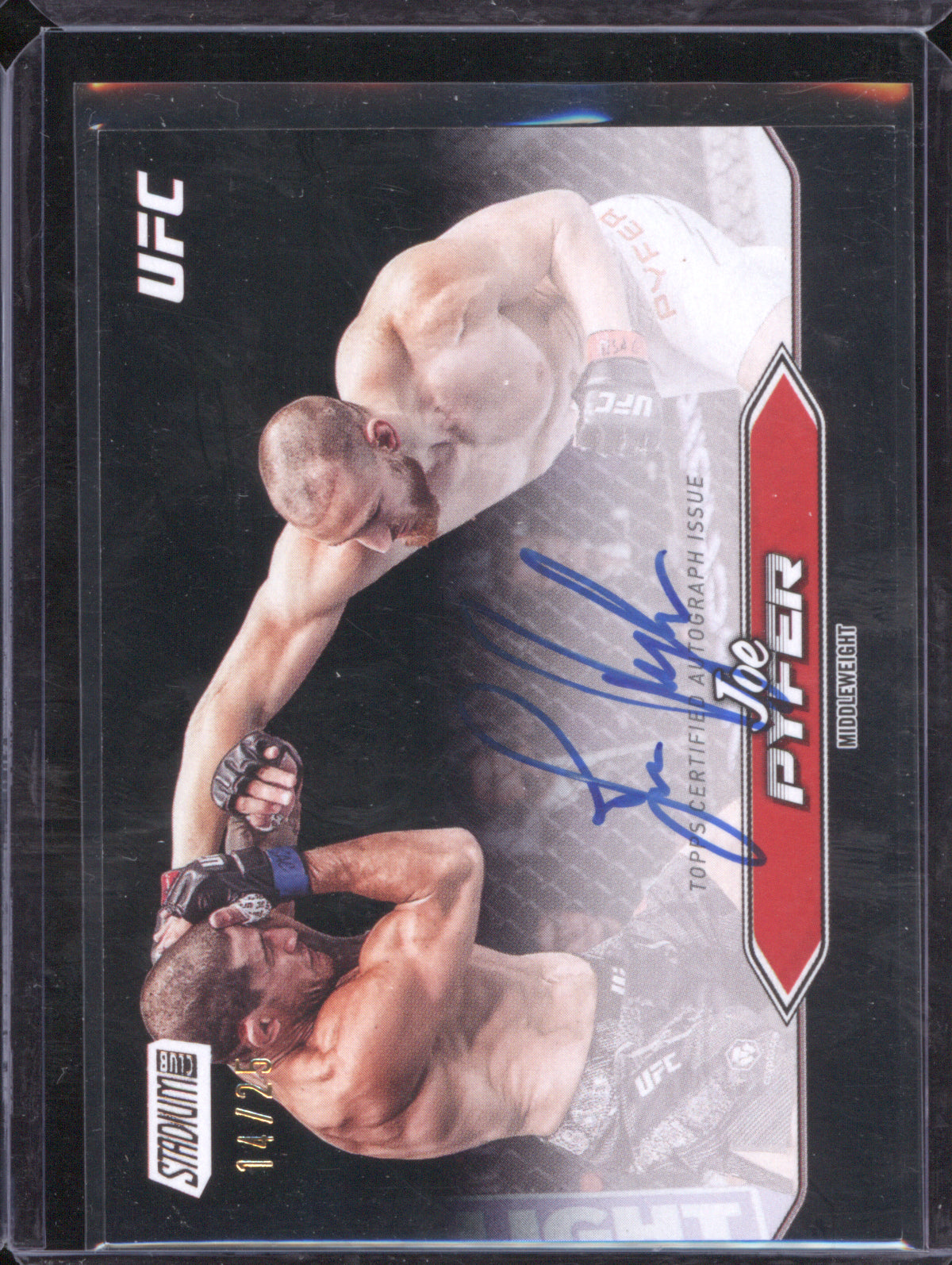 Joe Pyfer 2025 UFC Topps Stadium Club #BCA-JPR Base Autographs Black /25