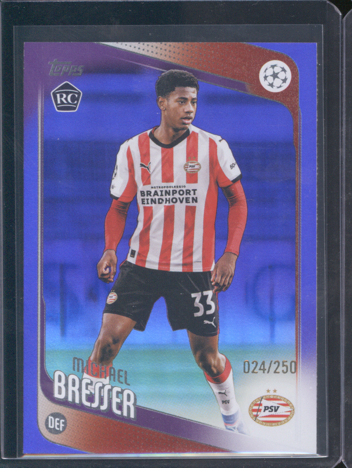 Michael Bresser 2025 Topps UEFA Club Competitions #146 Purple Foil /250 RC
