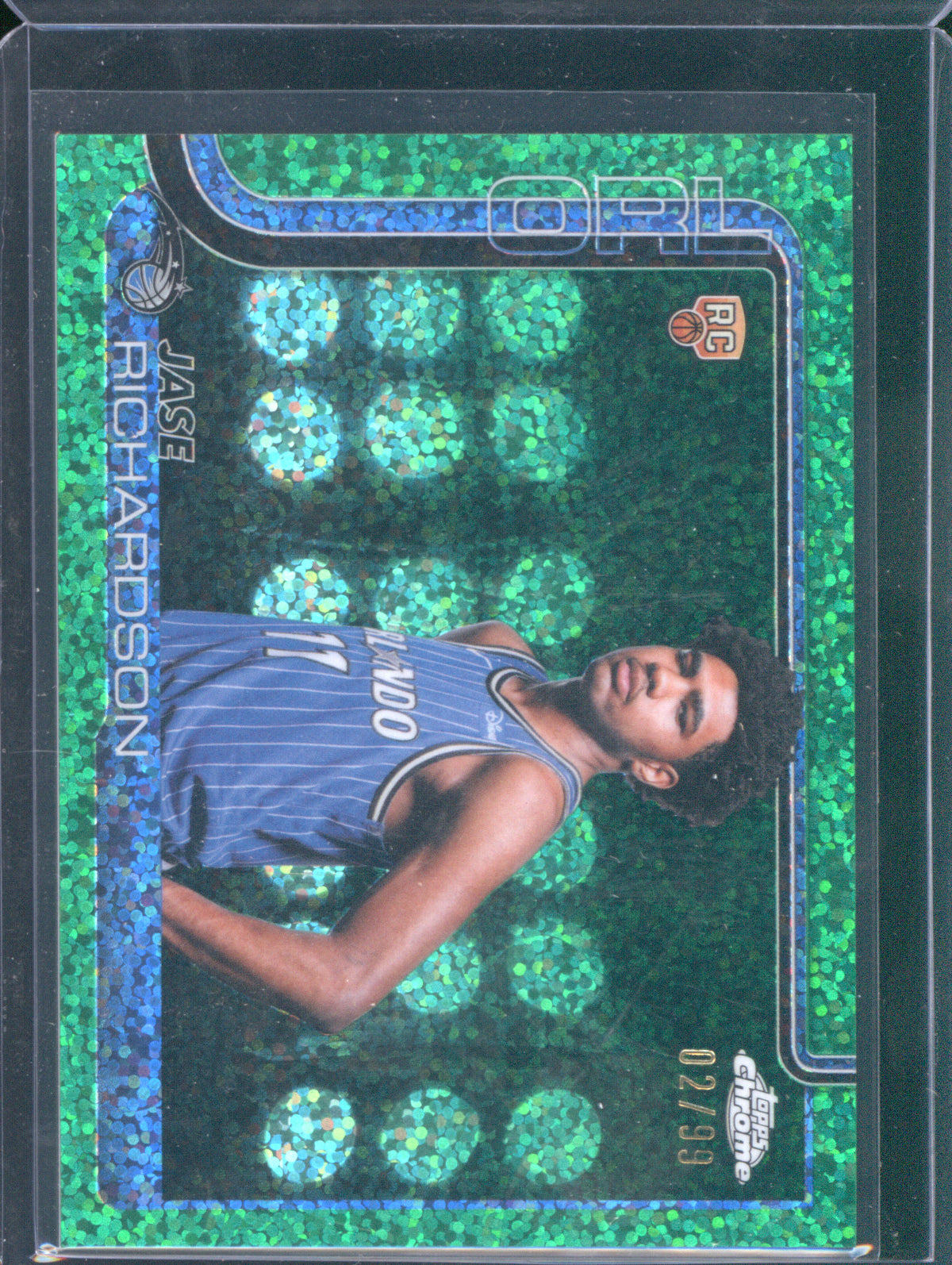 2025 Topps Chrome 225 Jase Richardson Green Variation 2/99 RC