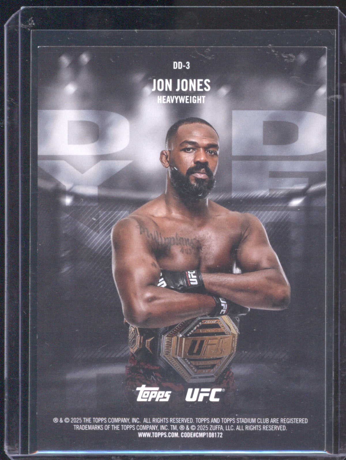 Jon Jones 2025 UFC Topps Stadium Club #DD-3 Dynasty And Destiny Black /99