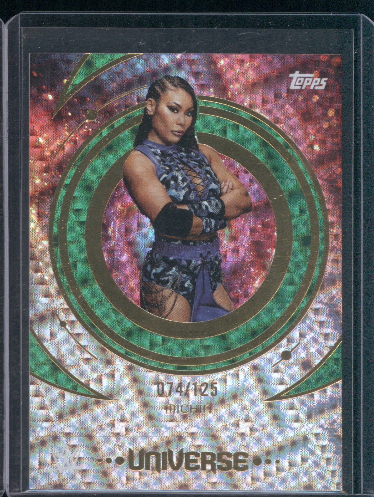Michin 2025 Topps WWE Universe #75 Green Electric /125