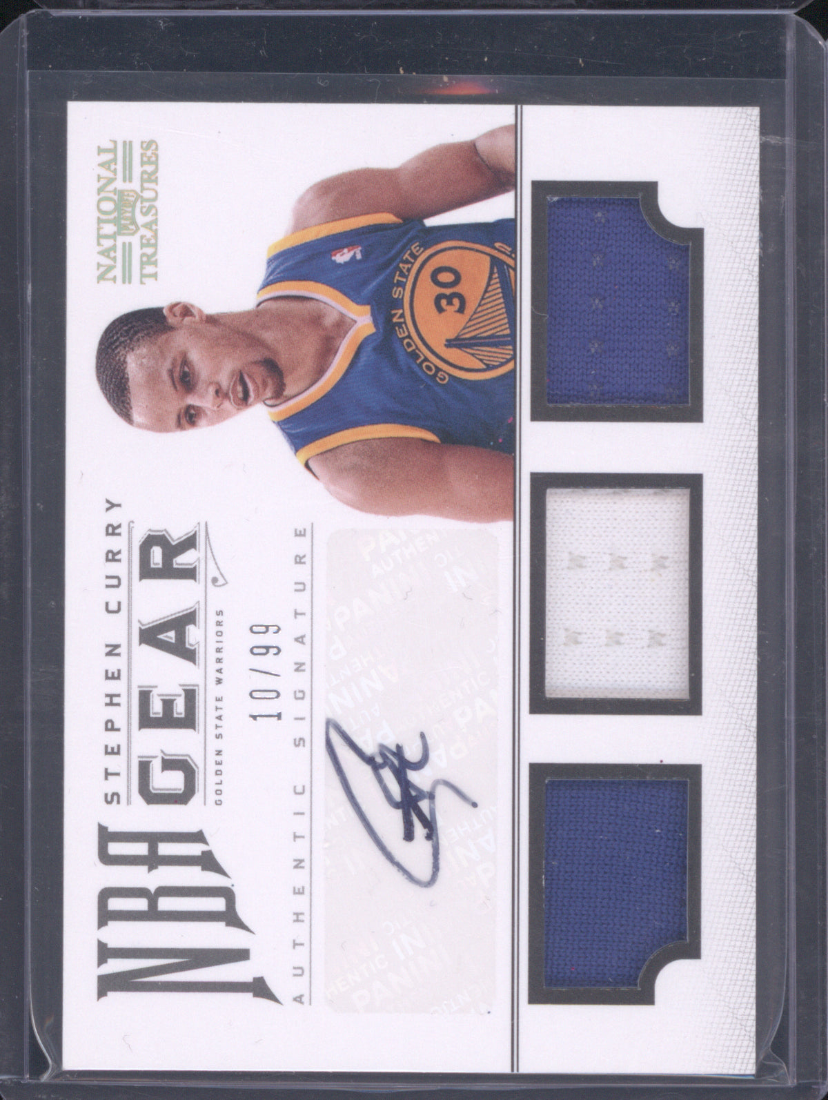 Stephen Curry 2013 Panini National Treasures 14 NBA Gear Auto /99