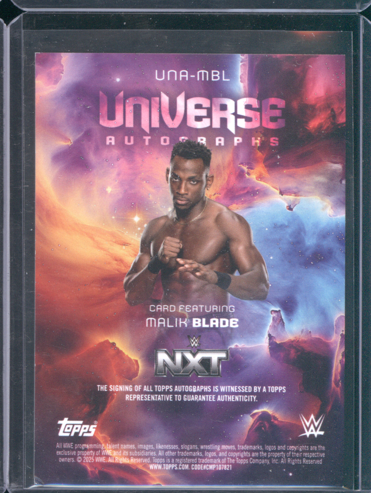 Malik Blade 2025 Topps WWE Universe #UNA-MBL Universe Autographs