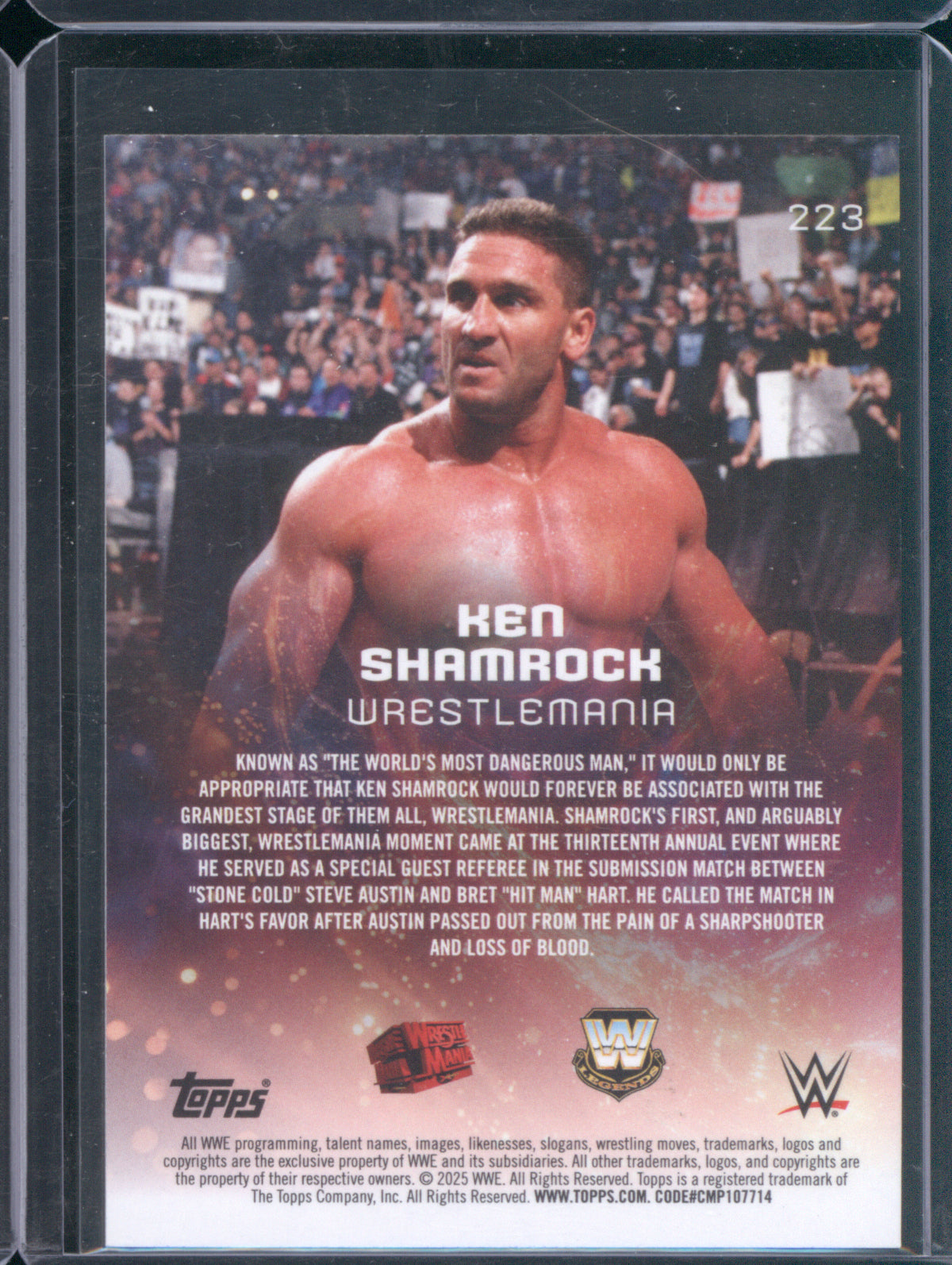 Ken Shamrock 2025 Topps WWE Universe #223 Blue Pulse /175