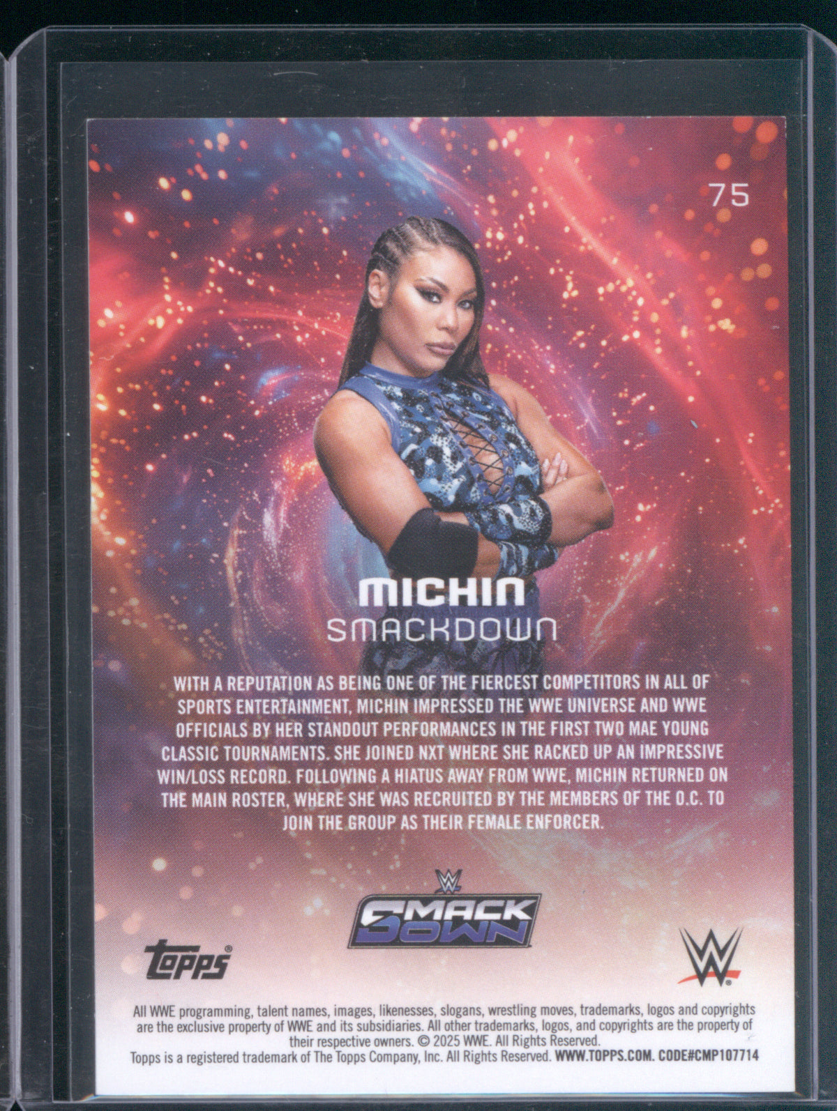 Michin 2025 Topps WWE Universe #75 Green Electric /125