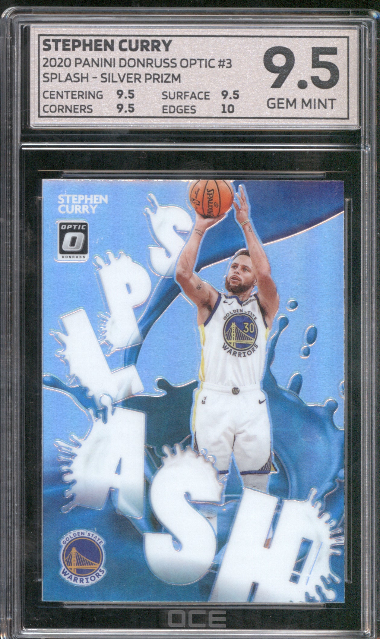 Stephen Curry 2020 Panini Donruss Optic #3 Splash! Silver Prizm