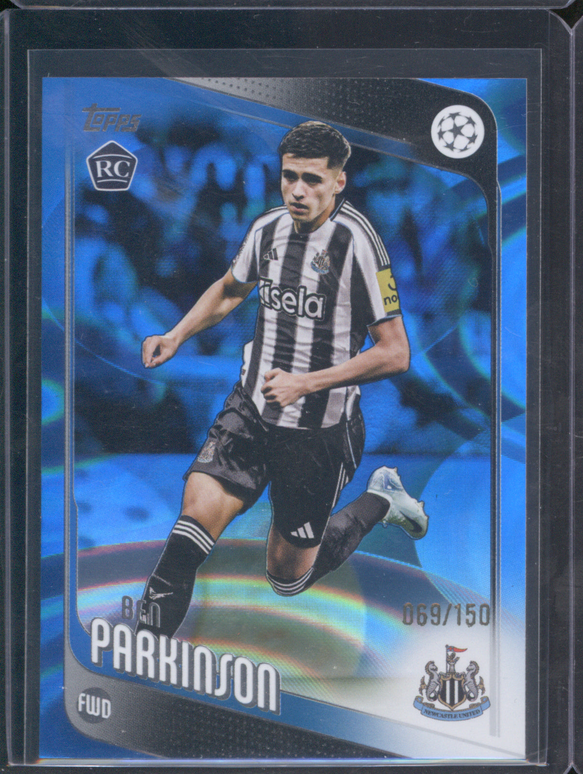 Ben Parkinson 2025 Topps UEFA Club Competitions #125 Blue Raindrops /150 RC