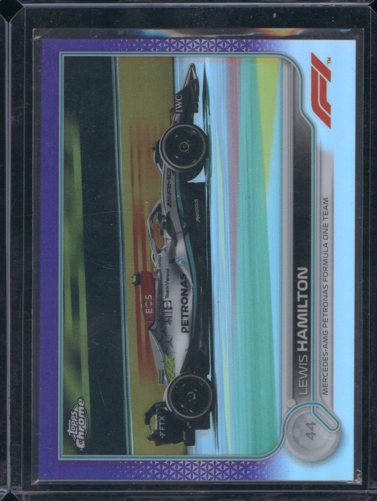 Lewis Hamilton 2022 Topps Chrome Formula 1 #111 Purple Refractors /399