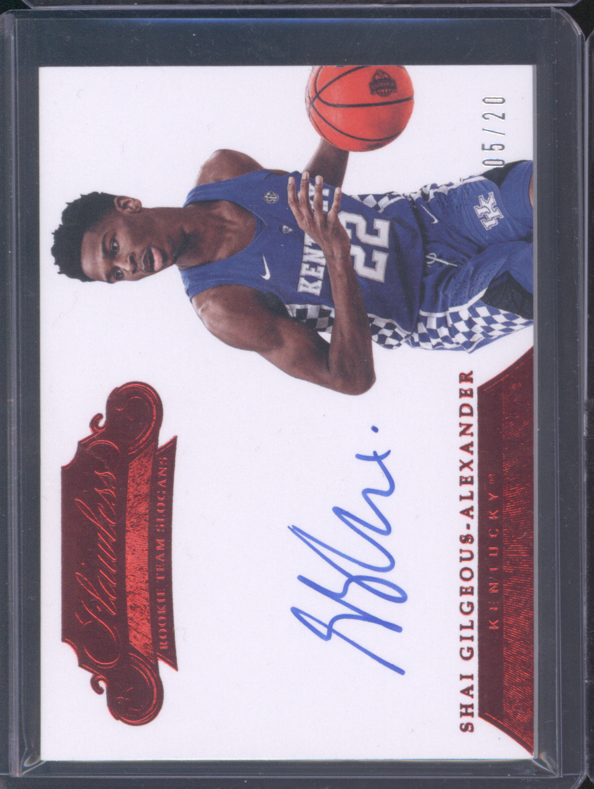 Shai Gilgeous-Alexander 2018 Panini Flawless Collegiate Rookie Team Auto /20