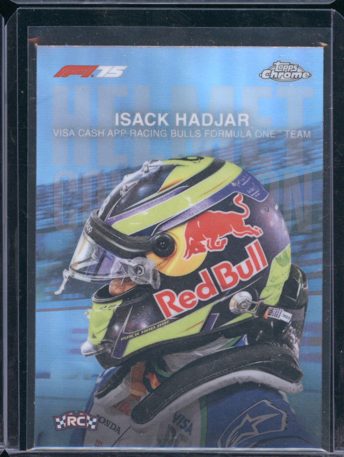 Isack Hadjar 2025 Topps Chrome Formula 1 #HC-5 Helmet Collection
