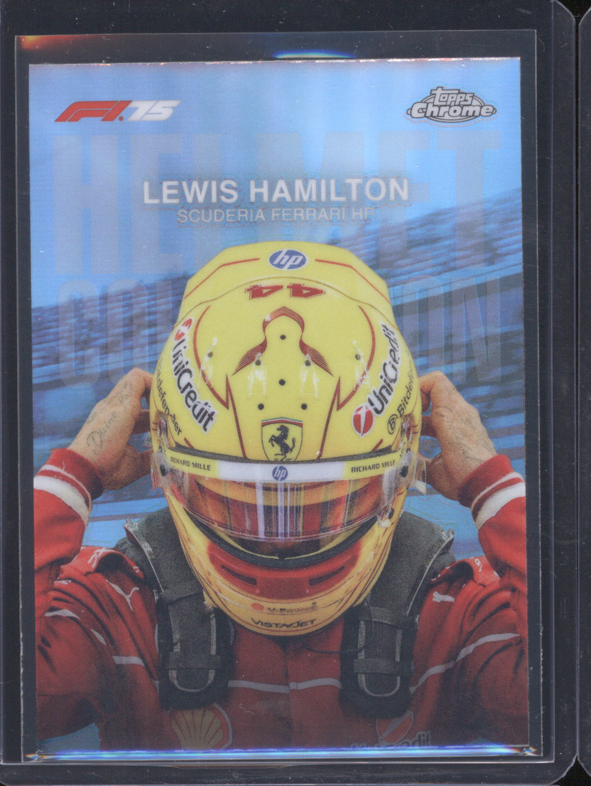 Lewis Hamilton 2025 Topps Chrome Formula 1 #HC-2 Helmet Collection