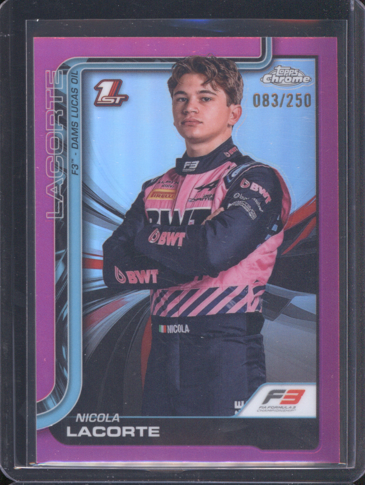 Nicola Lacorte 2025 Topps Chrome Formula 1 #71 1st Pink Refractor /250