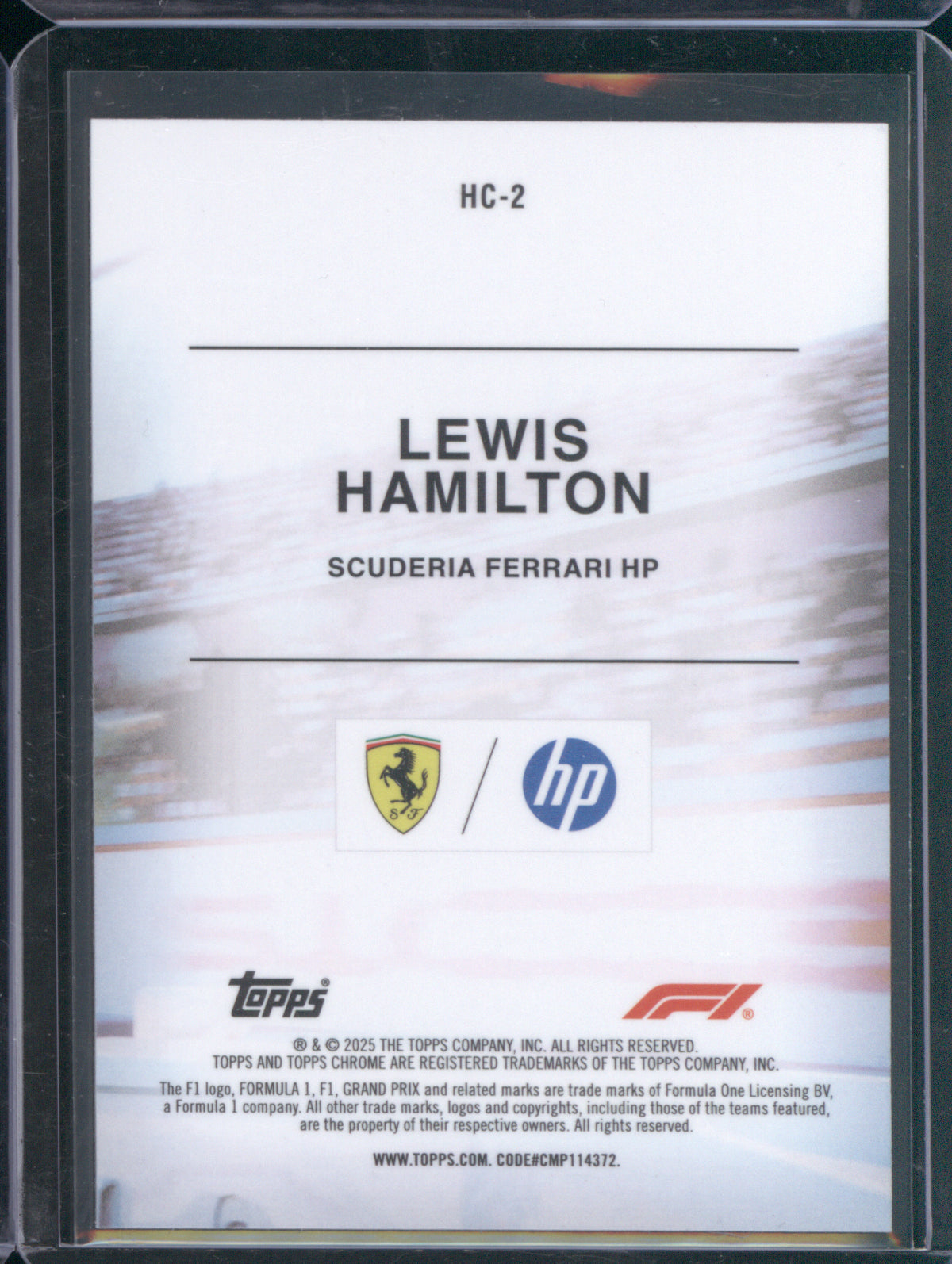 Lewis Hamilton 2025 Topps Chrome Formula 1 #HC-2 Helmet Collection