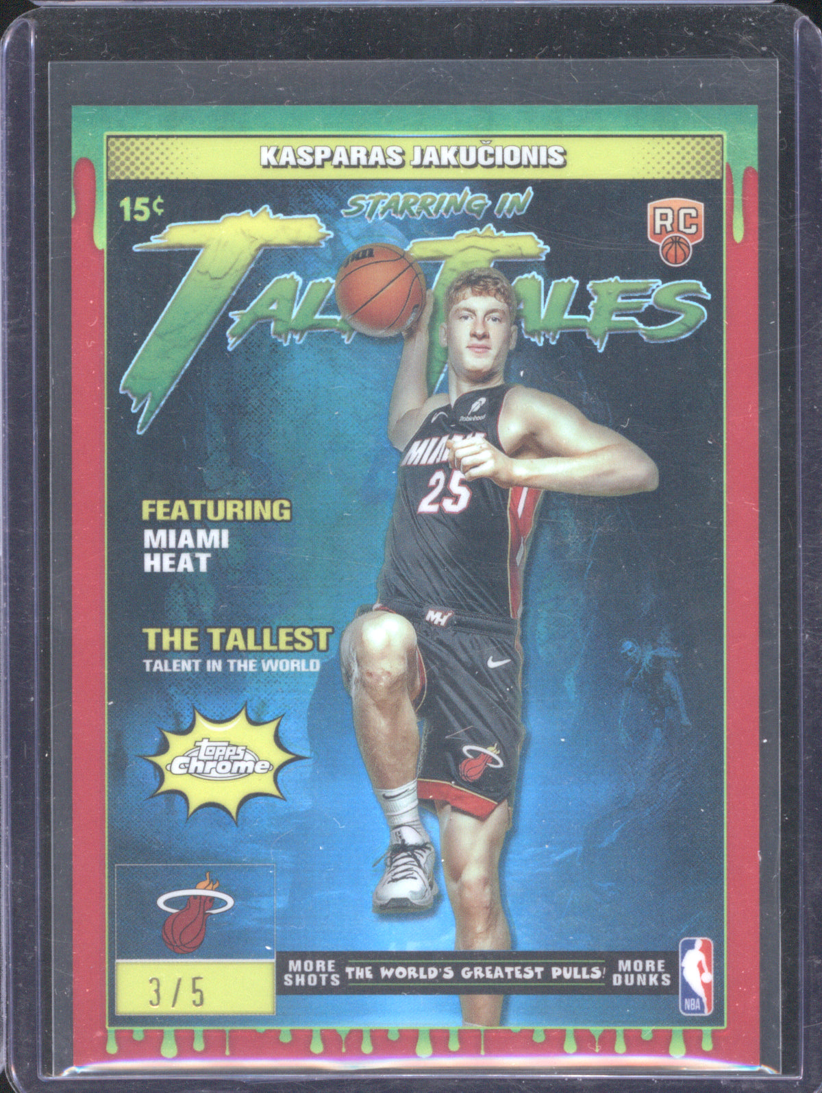 Kasparas Jakucionis 2025 Topps Chrome TT-24 Tall Tales RC /5