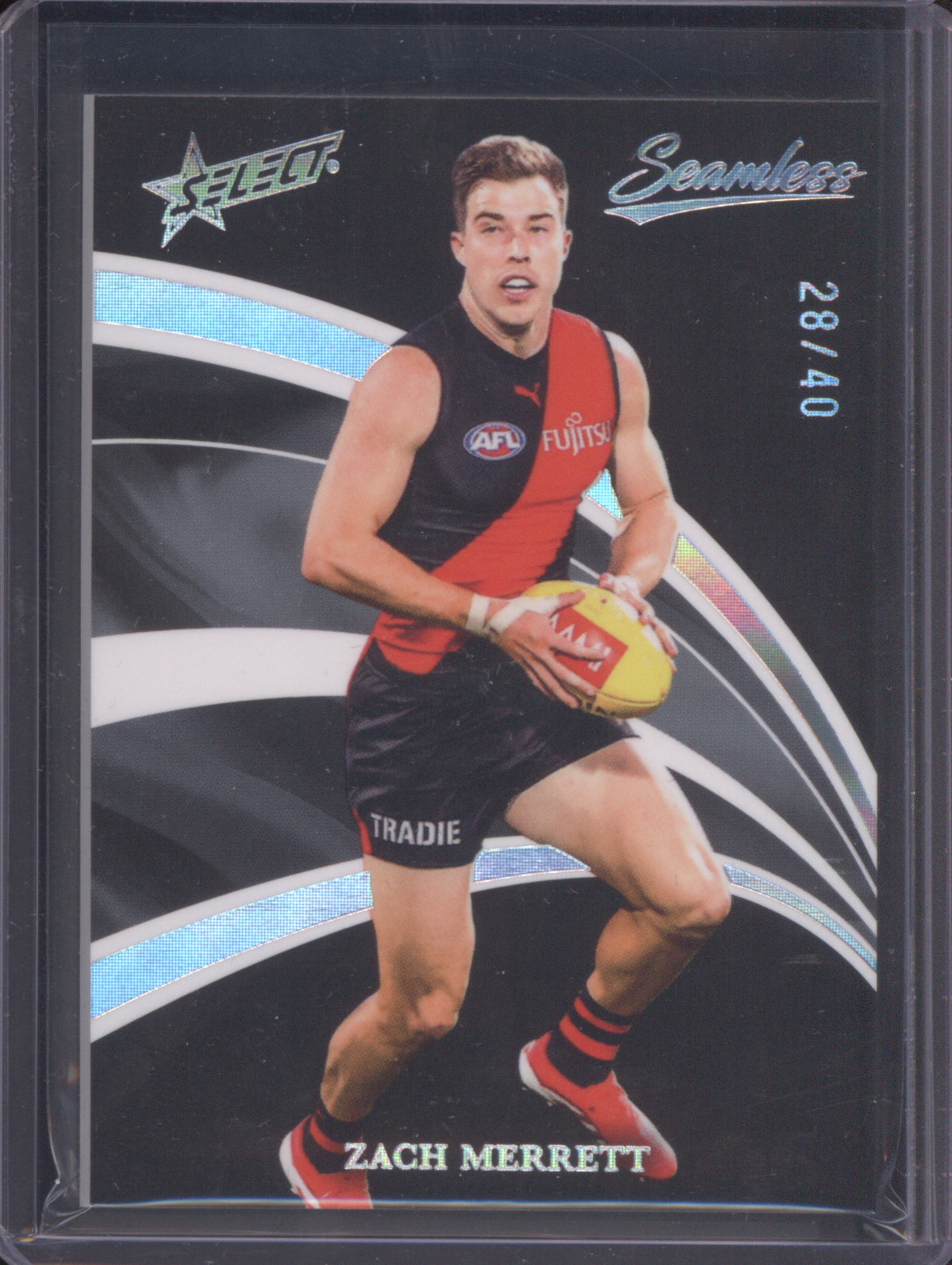 2025 AFL Select Seamless Black Zach Merrett Essendon 28/40