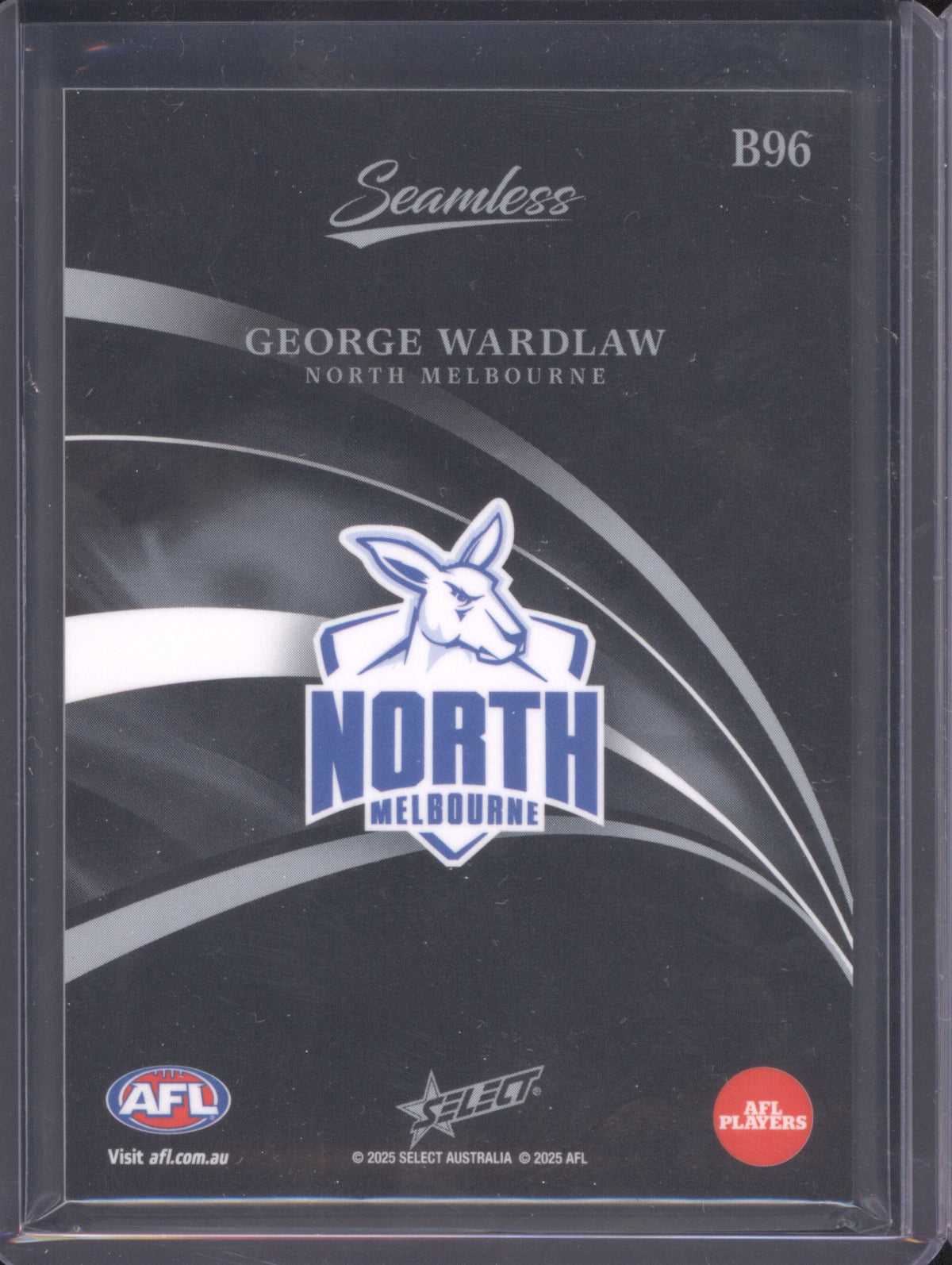 2025 AFL Select Seamless Black George Wardlaw North Melbourne 29/40