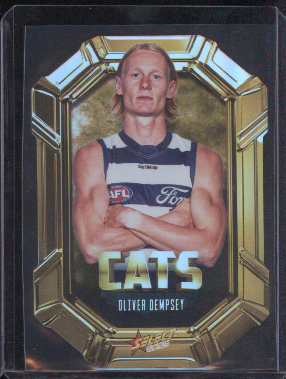 Jumper Number Oliver Dempsey 2026 AFL Select Footy Stars Hobby Octane Gold OCG56 Geelong 028/315